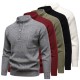 2025 Autumn/Winter New Men's British-style Stand-Up Collar Sweater: Fashionable Casual Sweater