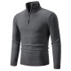 2025 New Autumn/Winter Men's Clothing: Autumn/Winter Plus-size Zippered Half-turtleneck Pullover Sweater, Men's Long-sleeved Sweater