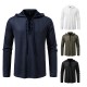 2025 European New Men's Drawstring Hooded Fashion Casual Long-Sleeved T-Shirt