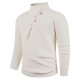 2025 New Autumn and Winter Fashion Stand-up Collar Button-down Solid Color Men's Casual Sweater
