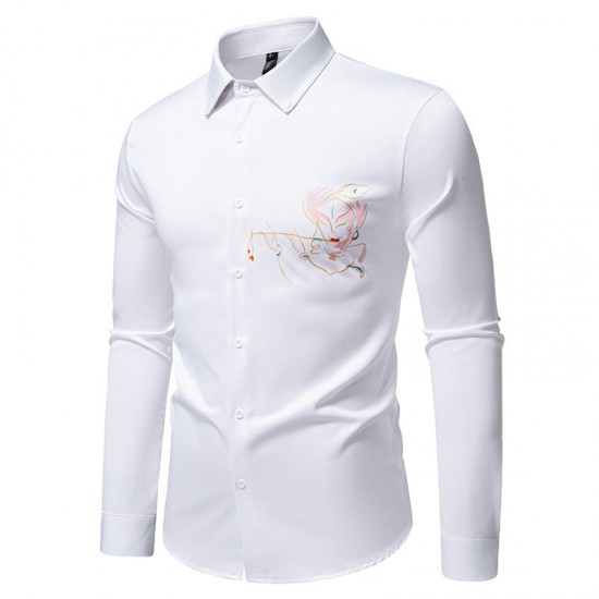 2025 New Autumn and Winter Men's Personalized Printed Long-sleeved Shirt: Premium Printed Casual Shirt