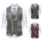 2025 European Size Men's New Autumn/Winter Retro Casual Patchwork Lapel Suit Vests