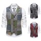 2025 European Size Men's New Autumn/Winter Retro Casual Patchwork Lapel Suit Vests