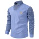 European Size 2025 Autumn/Winter New Men's Fake Two-Piece Knitted Fashion Shirt Collar Jacket: Men's Casual Sweater