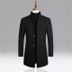 2025 Men's Autumn and Winter: Thickened Woolen Coats, Mid-length Stand-Up Collar Casual Coats