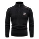 Autumn/Winter Men's Thickened Base Shirt: Men's Sweater, Stand-Up Collar Pullover