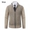 New Men's Autumn/Winter Stand-up Collar Sweater: Jacquard Jacket, Thickened Warm Casual Sweater