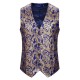 Autumn and Winter Large Size Vest: New European Size Gold-stamped Cashew Print Suit Vest