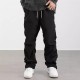 Autumn/Winter Men's American-Style High Street Casual Overalls: Solid-Color Straight-Legged Loose Parachute Pants