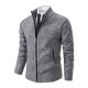 Fall/Winter: Men's Stand-Up Collar Fashion Cardigan Sweater, Men's Jacket, Large Size, New Knitted Men's Sweaters