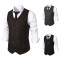 Men's Autumn/Winter New Mid-Century Retro Double-Breasted Classic Striped Casual Vest