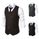 Men's Autumn/Winter New Mid-Century Retro Double-Breasted Classic Striped Casual Vest