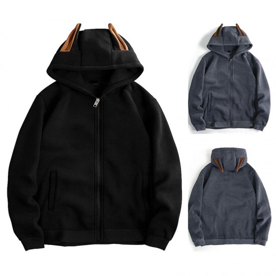 2025 Autumn New American Doberman Pinscher Personalized High Street Design: Couple's Casual Hooded Sweatshirt Jacket