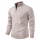 Men's New Solid Color Thickened Sweater: Stand-Up Collar Half-Zip Slim-Fit Knit Top, Men's Top