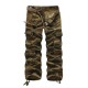 2025 European Size Men's Battlefield Military Style: Washed Camouflage Large-size Casual Work Pants
