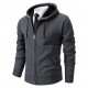 Men's Winter Sweater: Hooded Slim Fit Trendy Fleece Cardigan