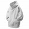 2025 Men's Autumn/Winter Oversized American-style Turtleneck Hoodie: Loose-fitting Windproof Turtleneck Hooded Sweatshirt Jacket