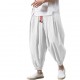 New Summer Style Men's Retro Cotton and Linen Pants: Casual Harem Pants, Loose and Fashionable Bloomers
