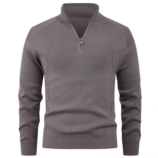 Autumn/Winter Men's Half-Zip Knitted Sweater: Lazy-Style Pullover Jacket, Loose Underwear