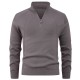 Autumn/Winter Men's Half-Zip Knitted Sweater: Lazy-Style Pullover Jacket, Loose Underwear