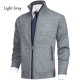 Spring/Autumn New Men's Color Stand-up Collar Fashion Cardigan Sweater: Knitted Casual Jacket, Oversized Jacket