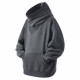 2025 Men's Autumn/Winter Oversized American-style Turtleneck Hoodie: Loose-fitting Windproof Turtleneck Hooded Sweatshirt Jacket