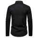 2025 European Size New Men's Slim Lapel Printed Casual Long-Sleeved Shirt
