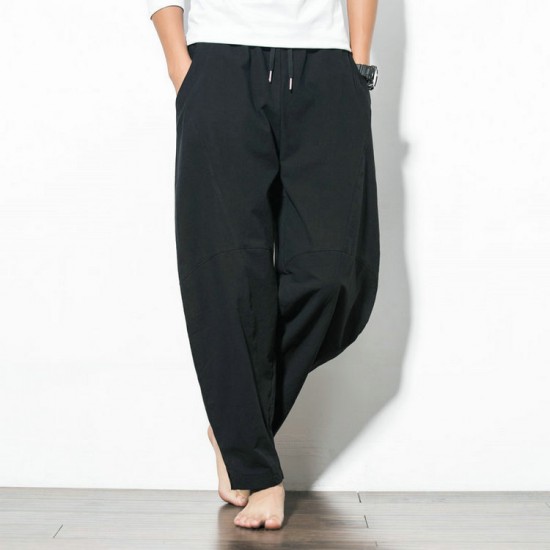 New Style Men's Casual Pants: Harem Pants, Loose Oversized Wide-Leg Pants, Trendy Beach Pants