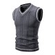 Autumn/Winter New Men's Cardigan Vest: Fashion Casual Colorblock Vest