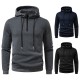 2025 European Size New Men's Simple Casual Hooded Sweatshirt: Zipper Design