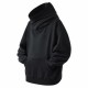 2025 Men's Autumn/Winter Oversized American-style Turtleneck Hoodie: Loose-fitting Windproof Turtleneck Hooded Sweatshirt Jacket