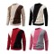 2025 Autumn and Winter New Men's Color-Blocked Sweater: Round Neck, Pocket Casual Pullover