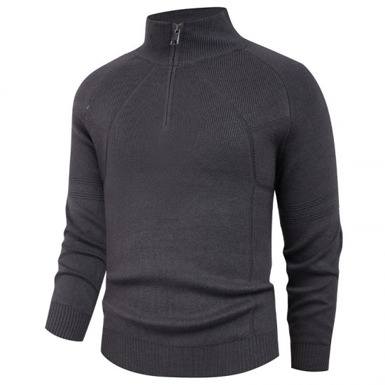 Autumn/Winter Men's Half-Zip Knitted Sweater: Lazy-Style Pullover Jacket, Loose Underwear