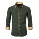 Spring/Summer New Men's Fashion: Men's Casual Colorblock Shirts, Men's Fashion Long-Sleeved Business Shirts