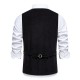 Men's Autumn/Winter Fashion Colorblock Embroidered Single-Breasted Corduroy Vest