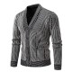 Men's Autumn Casual Fashion Sweater: Striped Long-Sleeved Cardigan Jacket