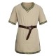 New Men's Medieval Costume: Halloween Knight Pirate Retro Viking Short-sleeved Long Shirt