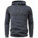 2025 Autumn/Winter New Men's Zippered Hooded Slant Pocket Sweatshirt: Men's Casual Jacket