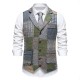 2025 European Size Men's New Autumn/Winter Retro Casual Patchwork Lapel Suit Vests