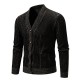 Men's Autumn Casual Fashion Sweater: Striped Long-Sleeved Cardigan Jacket