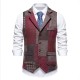 2025 European Size Men's New Autumn/Winter Retro Casual Patchwork Lapel Suit Vests