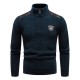 Autumn/Winter Men's Thickened Base Shirt: Men's Sweater, Stand-Up Collar Pullover