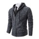 Men's Autumn and Winter: Cardigans, Sweaters, Men's Knitted Hooded Fleece Casual Thickened Jackets