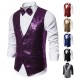 New Men's Stage Costume: Small Sequin Vest for Photo Studio Host, Singer, Emcee
