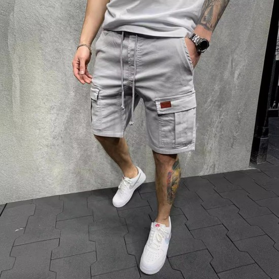 Men's Summer New Streetwear: Straight-leg Youth Short-sleeved Pants, Trendy Workwear Shorts