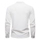 2025 European-sized New Men's Waffle Long-Sleeved Lapel T-Shirt: Simple Casual Polo Shirt
