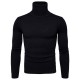 New Men's Solid Color Slim Turtleneck Sweater: Oversized Casual Sweater
