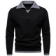 2025 European Autumn and Winter New Men's British-Style Lapel Sweater: Casual Knitted Cardigan