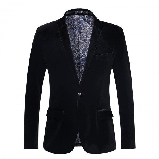 Men's Autumn and Winter Export Style: Casual Slim-fit Gold Velvet Blazers, Men's Tuxedo Jackets