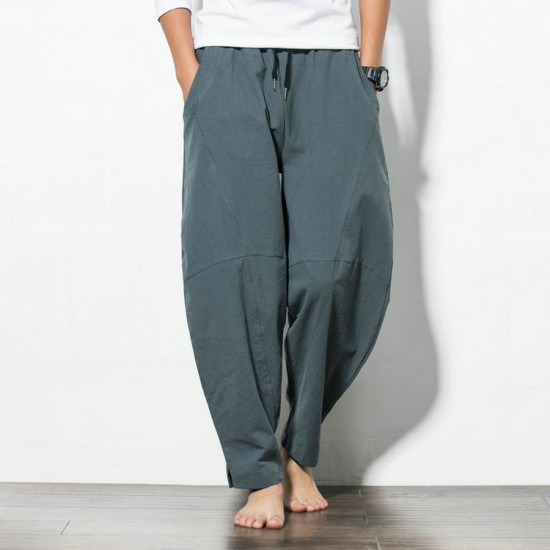 New Style Men's Casual Pants: Harem Pants, Loose Oversized Wide-Leg Pants, Trendy Beach Pants